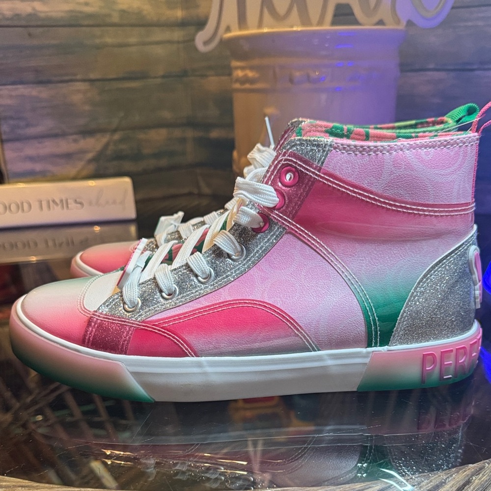 Wicked High-Top Sneakers - Pink, Green, White - Picture 4 of 8